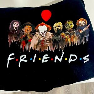 FRIENDS Horror theme black hoodie